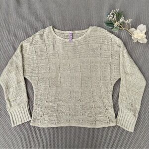 3/$20 ALGA Loose Fit Cream Beige Sweater